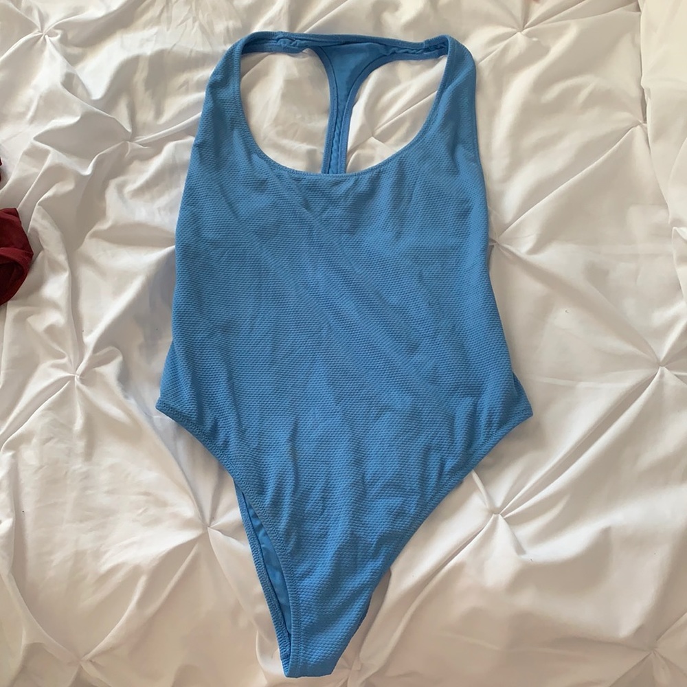 Aerie blue one-piece swim suit